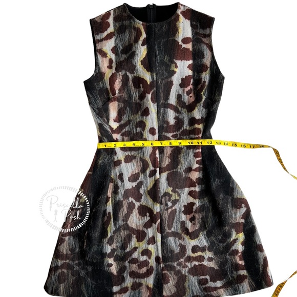 CHRISTIAN DIOR Animal Print Mini Dress A Line Fit and Flare Leopard Cheetah 2 - Picture 2 of 16